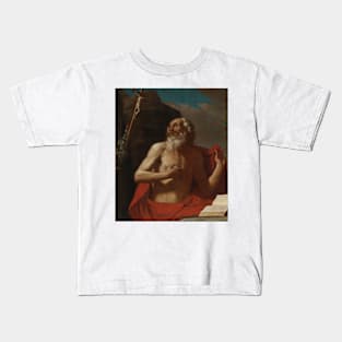 Saint Jerome by Guercino Kids T-Shirt